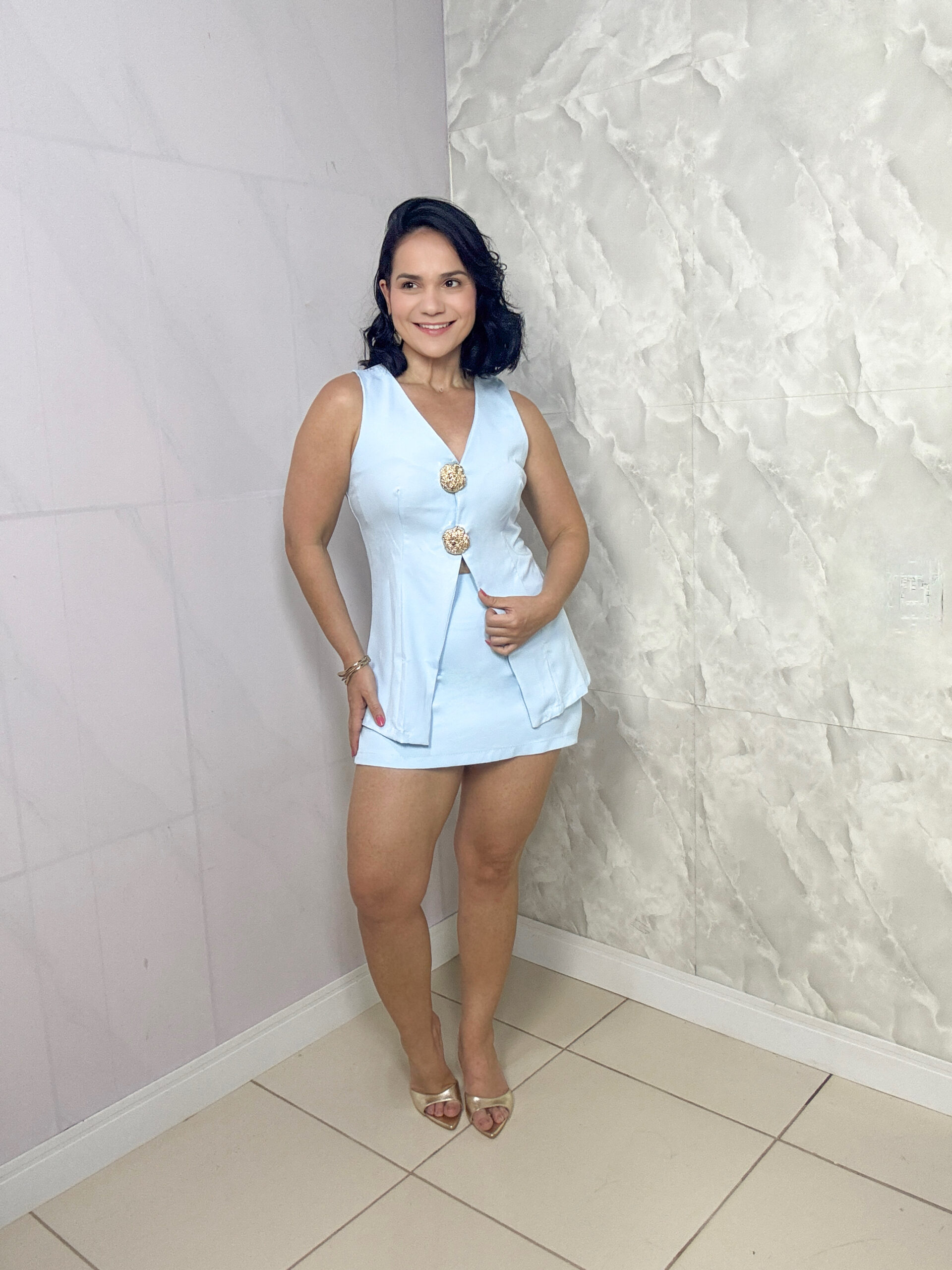 CONJUNTO GEOVANA AZUL BEBÊ